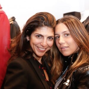 Exclusif - Hoda Roche et Constance Ayache (fille de Sylvie Rousseau) - Lancement de la marque de vêtements de cuir "Anthony Delon 1985" chez Montaigne Market à Paris. Le 7 mars 2017 © Philippe Doignon / Bestimage