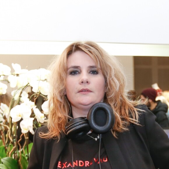 Exclusif - Marie-Amélie Seigner - Lancement de la marque de vêtements de cuir "Anthony Delon 1985" chez Montaigne Market à Paris. Le 7 mars 2017 © Philippe Doignon / Bestimage