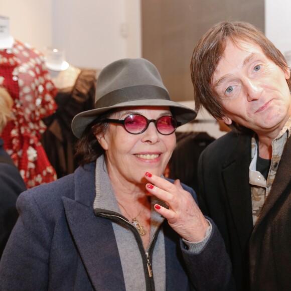 Exclusif -  La chanteuse Dani et Pierre Palmade - Lancement de la marque de vêtements de cuir "Anthony Delon 1985" chez Montaigne Market à Paris. Le 7 mars 2017 © Philippe Doignon / Bestimage