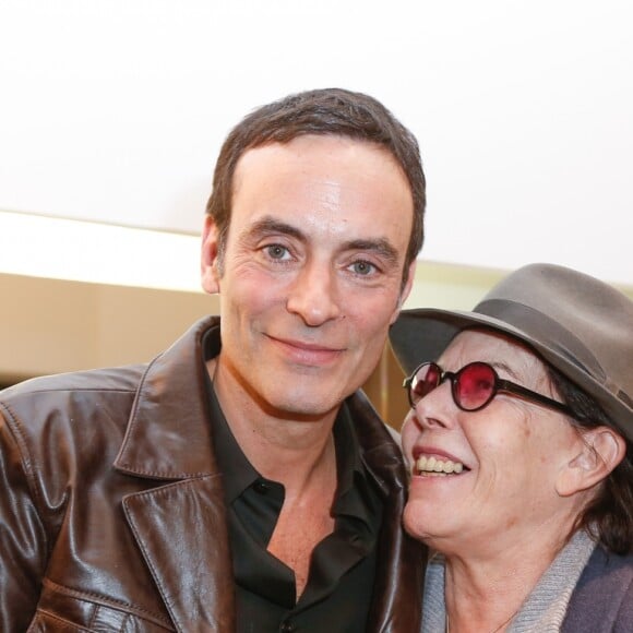 Exclusif  - Anthony Delon et la chanteuse Dani - Lancement de la marque de vêtements de cuir "Anthony Delon 1985" chez Montaigne Market à Paris. Le 7 mars 2017 © Philippe Doignon / Bestimage