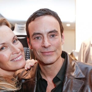 Exclusif - Estelle Lefébure et Anthony Delon - Lancement de la marque de vêtements de cuir "Anthony Delon 1985" chez Montaigne Market à Paris. Le 7 mars 2017 © Philippe Doignon / Bestimage