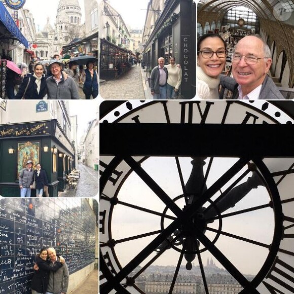 Teri Hatcher et son père ont visité Montmartre, le Sacré coeur, le musée d'Orsay... à Paris. Instagram, mars 2017.