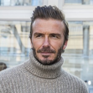 David Beckham - Front raw du défilé de mode "Louis Vuitton" homme collection Automne/Hiver 2017-2018 dans les jardins du Palais Royal à Paris le 19 janvier 2017 © Olivier Borde / Bestimage