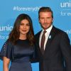 Priyanka Chopra et David Beckham - Soirée de gala des 70 ans de l'UNICEF à New York le 12 décembre 2016.