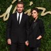 David Beckham et sa femme Victoria Beckham au British Fashion Awards 2015 à Londres, le 23 novembre 2015.