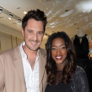 Exclusif - Vincent Cerutti et sa compagne Hapsatou Sy lors de la présentation de la collection limitée des marques 1.2.3 et Swarovski dans la boutique 1.2.3, au 7 avenue des Ternes à Paris, le 25 novembre 2016. © Rachid Bellak/Bestimage