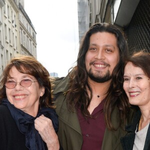 Jane Birkin, Lulu Gainsbourg et sa mère Bambou lors du lancement officiel de l'Association Serge Gainsbourg au cabaret Don Camilo à Paris, le 2 avril 2017. © Coadic Guirec/Bestimage