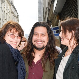 Jane Birkin, Lulu Gainsbourg et sa mère Bambou lors du lancement officiel de l'Association Serge Gainsbourg au cabaret Don Camilo à Paris, le 2 avril 2017. © Coadic Guirec/Bestimage