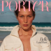 Bella Hadid en couverture du magazine "Porter", avril 2017.