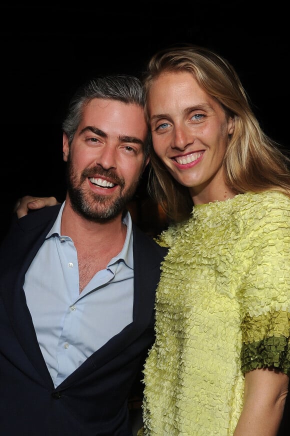 Matilde Borromeo et son mari Antonius Von Furstenberg - Ouverture de la nouvelle boutique Armani/Casa en marge du Salon International du Meuble de Milan, le 3 avril 2017.