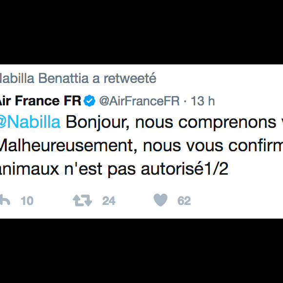 Exclusif - No Web no Blog - Nabilla Benattia et son compagnon Thomas Vergara récupèrent leur chien Pita à Paris le 29 mars 2017. Très certainement une très mauvaise journée pour Nabilla qui en quittant son hôtel oublie une bague de valeur et son Doudou avant de se rendre dans un immeuble parisien pour récupérer sa chienne Pita très excitée car cela faisait 1 mois qu'elle était sans ses maîtres… Suite à cela le couple devait prendre l'avion pour Londres à 16:00 mais ils n'ont pas pu prendre ce vol car leur chienne n’était pas autorisée à monter à bord. Du coup, ils ont été déplacés sur le vol de 20:00 et ont dû laisser leur chienne à un ami. Une fois arrivés à l'aéroport de Londres, la compagnie aérienne à égaré le baggage de Nabilla !!!!29/03/2017 - Paris
