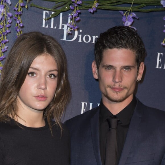 Adèle Exarchopoulos et son compagnon Jérémie Laheurte - Photocall de la soirée "Dior et Elle magazine" à l'occasion du 67ème festival du film de Cannes à Cannes le 18 mai 2014. N