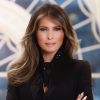 Portrait officiel de Melania Trump, première dame des Etats-Unis, épouse du président américain D. Trump. Le 3 avril 2017.