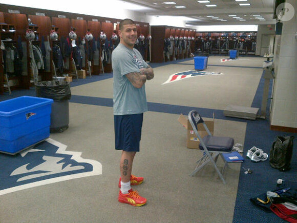 Aaron Hernandez - photo publiée sur son compte Twitter le 7 janvier 2013
