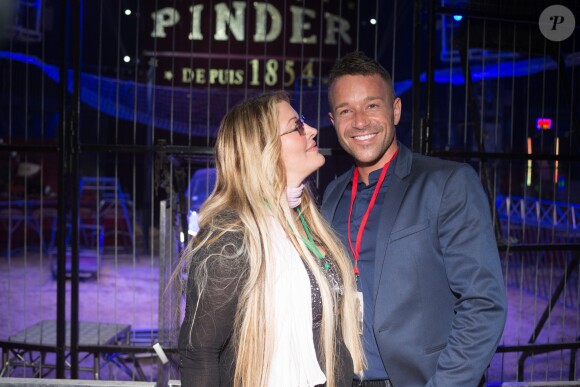 Semi-exclusif - Loana Petrucciani et son compagnon Phil Storm avant la représentation du cirque Pinder pour une soirée spéciale "Soupe En Scène" imaginée par le Chef Fabrice Bonnot au profit de l'association lyonnaise le foyer notre-dame des sans-abri, à Lyon, France, le 12 avril 2017. © Agence/Bestimage