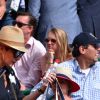 Cristina Cordula et son compagnon Frédéric Cassin assistent à la victoire de N. Djokovic sur G. Simon lors du Monte Carlo Rolex Masters 2017 sur le court Rainier III du Monte Carlo Country Club à Roquebrune-Cap-Martin, le 18 avril 2017.