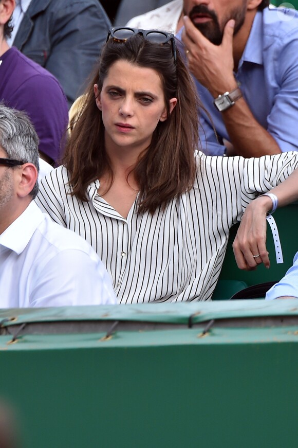 Semi-Exclusif - Macarena Gomez et son mari Aldo Comas assistent à la victoire de N. Djokovic sur G. Simon lors du Monte Carlo Rolex Masters 2017 sur le court Rainier III du Monte Carlo Country Club à Roquebrune-Cap-Martin, le 18 avril 2017.