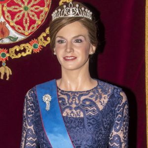 Statue de cire de la reine Letizia d'Espagne inaugurée au Museo de Cera à Madrid le 19 avril 2017, quelques jours après sa révélation.