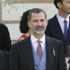 Le roi Felipe VI et la reine Letizia d'Espagne présidaient à la cérémonie du prix Cervantes à l'université d'Alcala de Henares, le 20 avril 2017.