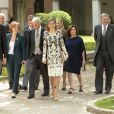 Le roi Felipe VI et la reine Letizia d'Espagne présidaient à la cérémonie du prix Cervantes à l'université d'Alcala de Henares, le 20 avril 2017.