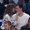Laury Thilleman, son compagnon Juan Arbelaez et Jean-Luc Reichmann lors du match d'ouverture du mondial de handball, la France contre le Brésil à AccorHotels Arena à Paris, France, le 11 janvier 2017. La France remporte le match 31 à 16. © Cyril Moreau/Bestimage