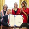 Donald Trump, sa fille Ivanka et son épouse Melania à la Maison Blanche. Washington, le 28 février 2017.