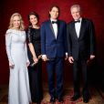 Adele Romanski, Jeremy Kleiner, Faye Dunaway et Warren Beatty (“Moonlight) - Les célébrités en backstage posent avec leurs oscars au théâtre Dolby à Hollywood, le 27 février 2017