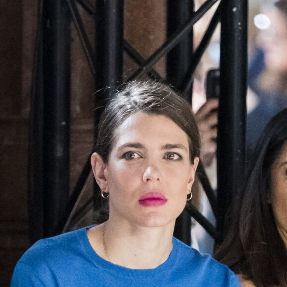 Marie-Agnès Gillot, Charlotte Casiraghi, Salma Hayek et son mari François-Henri Pinault au défilé de mode (Frontrow) prêt-à-porter automne-hiver 2017/2018 "Stella McCartney" à l'Opéra Garnier à Paris le 6 mars 2017