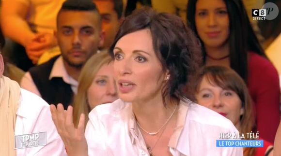 Gilles Verdez et Géraldine Maillet critiquent Julien Castaldi dans "Touche pas à mon poste" sur C8. Le 26 avril 2017.