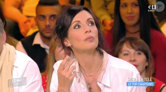 Gilles Verdez et Géraldine Maillet critiquent Julien Castaldi dans "Touche pas à mon poste" sur C8. Le 26 avril 2017.