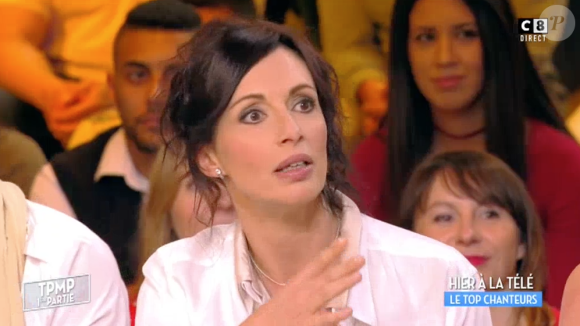 Gilles Verdez et Géraldine Maillet critiquent Julien Castaldi dans "Touche pas à mon poste" sur C8. Le 26 avril 2017.