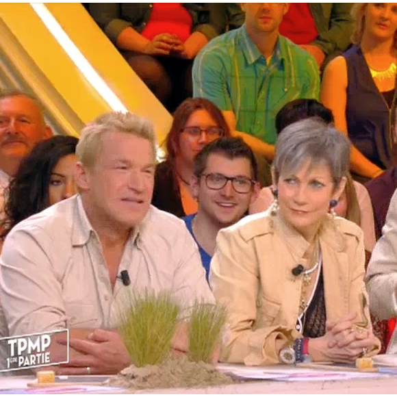 Gilles Verdez et Géraldine Maillet critiquent Julien Castaldi dans "Touche pas à mon poste" sur C8. Le 26 avril 2017.