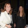 Sarah Ferguson, duchesse d'York, est allée dîner avec ses filles la princesse Beatrice d'York et la princesse Eugenie d'York au restaurant Chucs dans le quartier de Mayfair à Londres, le 25 avril 2017