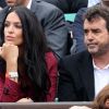 Arnaud Lagardère et sa femme Jade Foret - People dans les tribunes des internationaux de France de tennis à Roland Garros le 1er juin 2016. © Dominique Jacovides / Bestimage