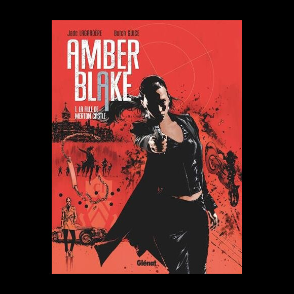 Couverture de la bande dessinée "Amber Blake - Tome 1 La Fille de Merton Castle", parution le 24 mai chez Glénat.