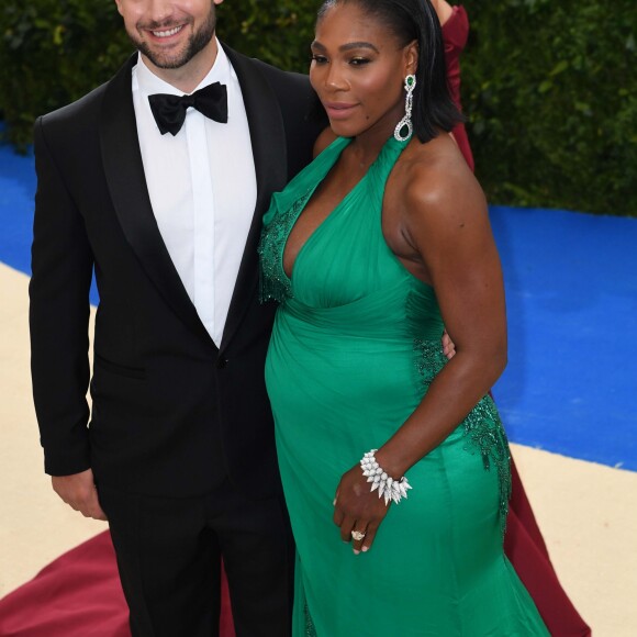 Serena Williams et son fiancé Alexis Ohanian au MET gala organisé au Metropolitan Museum of Art de New York le 1er mai 2017.