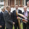 Le prince Philip, duc d'Edimbourg, au club de cricket de Marylebone (MCC) dont il est membre honoraire à vie, à Londres, le 3 mai 2017.