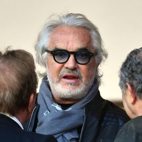 Flavio Briatore lors de la demi-finale aller de la Ligue des Champions entre l'AS Monaco et la Juventus de Turin au stade Louis II à Monaco le 3 mai 2017 (0-2). © Bruno Bebert/Bestimage