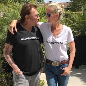 Johnny et Laeticia Hallyday, à Los Angeles. Instagram, avril 2017
