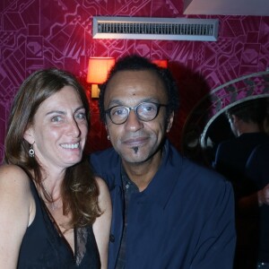 Semi-exclusif - Manu Katché et sa femme Laurence - Sandra Zeitoun de Matteis fête son 44ème anniversaire au "Fidèle", à Paris, le 4 mai 2017.