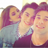 Hariet Shelley avec son frère George Shelley (ex-Union J) et son petit ami Matthew Holehouse, photo Instagram mars 2017.