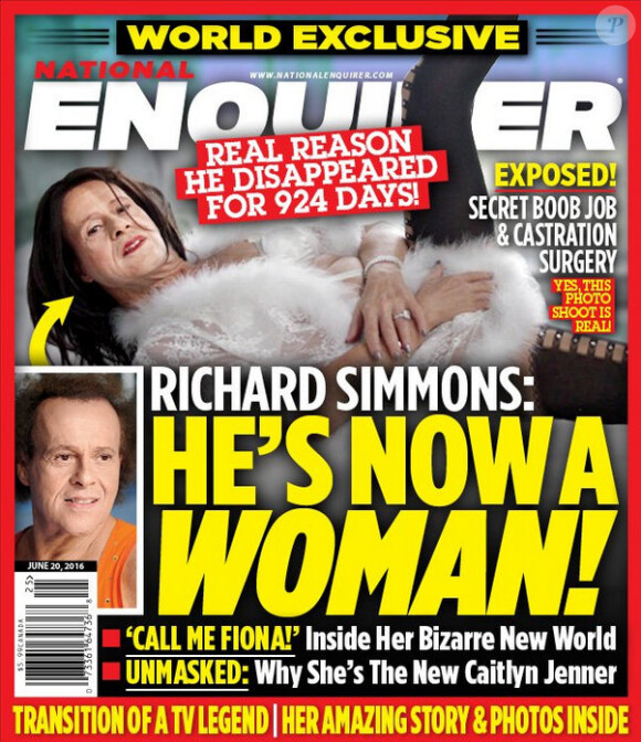 The National Enquirer affirme que Richard Simmons est devenu une femme. Mai 2017