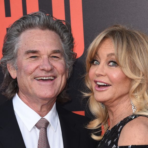 Goldie Hawn avec son compagnon Kurt Russell à la première de 'Snatched' au théâtre Regency Village à Westwood, le 10 mai 2017