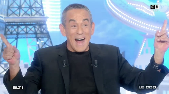 Laurent Baffie piégé par son fils avec la complicité de Tom Villa dans "Salut les Terriens !" sur C8. Le 13 mai 2017.