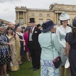 Kate Middleton, duchesse de Cambridge, lors de la première garden party de 2017 dans les jardins du palais de Buckingham, le 16 mai 2017 à Londres.