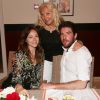 Exclusif - Delphine Depardieu et son compagnon Charles avec Martine Vidal - "L'Escapade des Stars" au Radisson Blu à Djerba, Tunisie le 30 avril 2017. © Jerome Domine/ABACAPRESS.COM