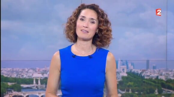 David Pujadas soutenu par Marie-Sophie Lacarrau (13h de France 2), le 17 mai 2017.