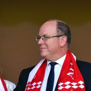 Dmitri Rybolovlev et le prince Albert II de Monaco heureux lors de la victoire (2-0, contre l'AS Saint-Etienne) et du sacre de l'AS Monaco, sacré champion de France le 17 mai 2017 au Stade Louis-II © Bruno Bebert/Bestimage