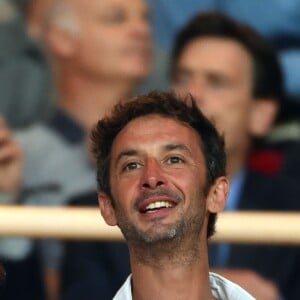 Pierre Frolla, le champion du monde de plongée, et Diane Dorfman, une amie, lors de la victoire (2-0, contre l'AS Saint-Etienne) et du sacre de l'AS Monaco, couronné champion de France le 17 mai 2017 au Stade Louis-II © Bruno Bebert/Bestimage