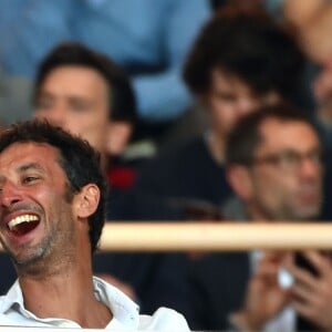 Pierre Frolla, le champion du monde de plongée, et Diane Dorfman, une amie, lors de la victoire (2-0, contre l'AS Saint-Etienne) et du sacre de l'AS Monaco, couronné champion de France le 17 mai 2017 au Stade Louis-II © Bruno Bebert/Bestimage